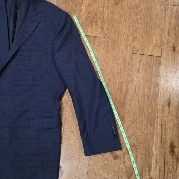 Brooks Brothers Blue Plaid Tollegno 1900 Regent Fit 100% Italian Wool Blazer.48R - Picture 11 of 14